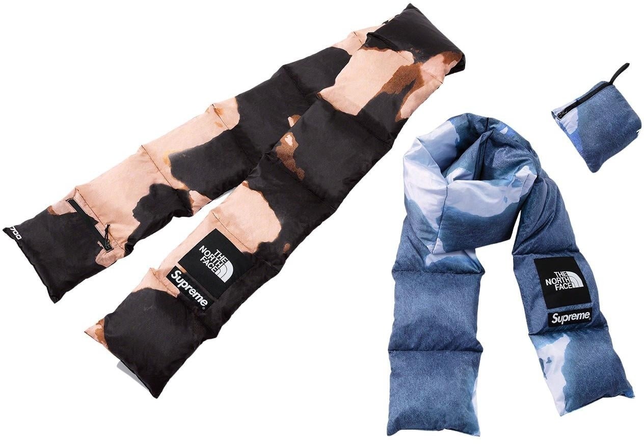 Supreme®/The North Face® Bleached Denim Print 700-Fill Down Scarf